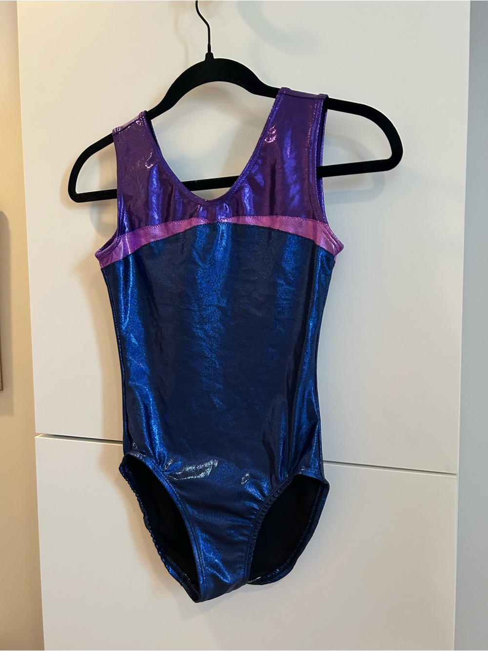 Garland Metallic Blue and Purple Dance Gymnastics Leotard - Adult Small